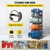 Refrigerant Tank Rack with 1x50lb, 2x30lb and 3 Small Bottles Cylinder Tank Rack, 48.5x15x11 inch Refrigerant Cylinder Rack Gas Cylinder Racks and