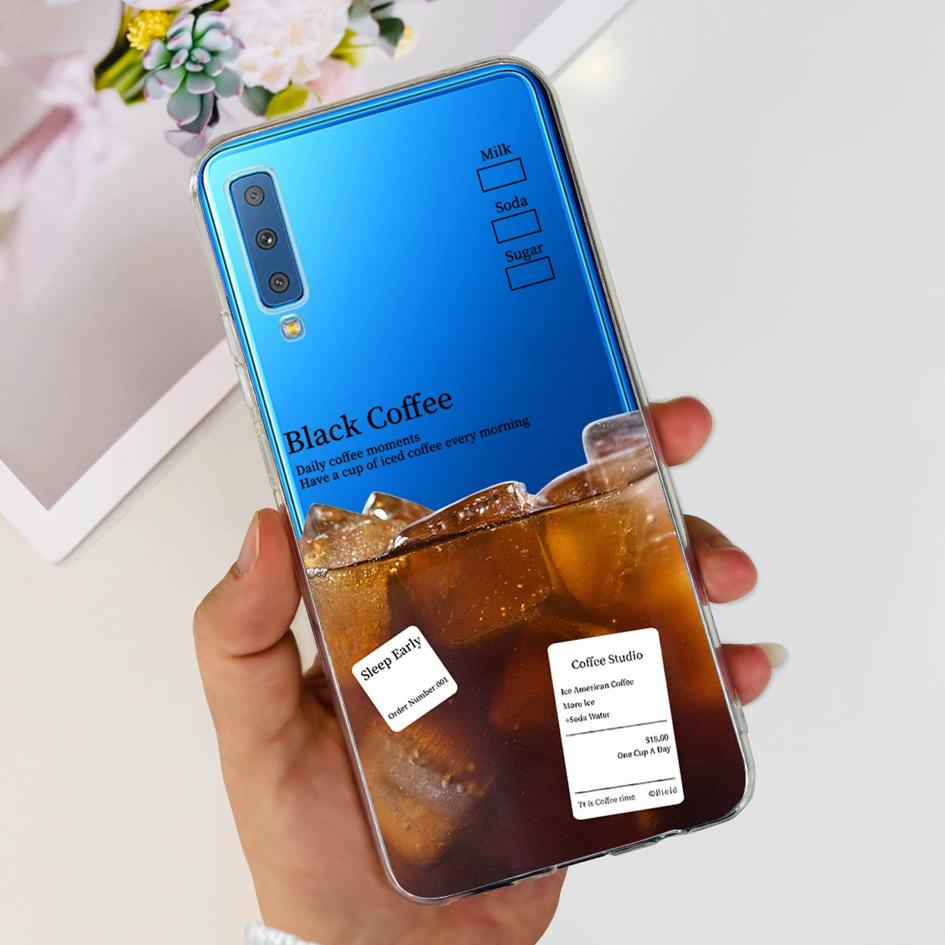 Silicone Cover For Samsung Galaxy A7 2018 Case A750 A750F Case Clear TPU Fashion Phone Case For Samsung A 7 2018 SM-A750F Fundas