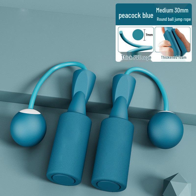 Weighted Cordless Jump Rope with Double Bearings for Indoor Training