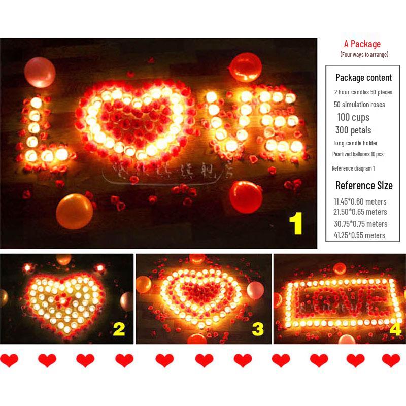 

Romantic Heart-Shaped Rose Candles for Qixi, Valentine s, and Proposals