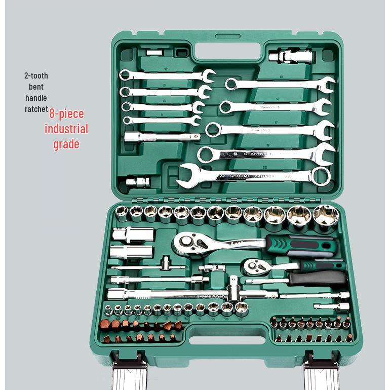 4S Car Repair Tool Set: Socket Wrench Ratchet & Small Tool Box