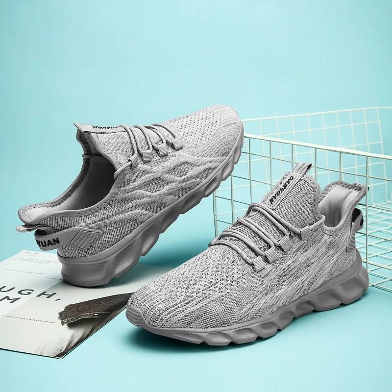 Damyuan Lightweight Running Shoes For Men Outdoor Sports Tennis Shoe Black Sports Trainers Men Vulcanized Tennis Sports Shoes