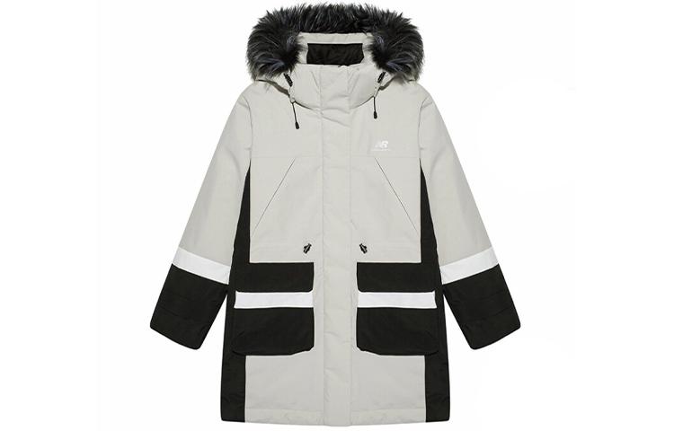 New Balance Down Jackets Women s Ecru Hooded Moderate Other NPA46022-BEI L