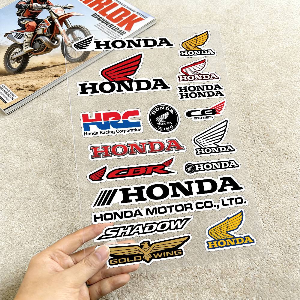 FOR HONDA HRC H WING Reflective Motorcycle Stickers Waterproof Vinyl Decals for Motorbike Helmet Fuel Tank Bike XL0