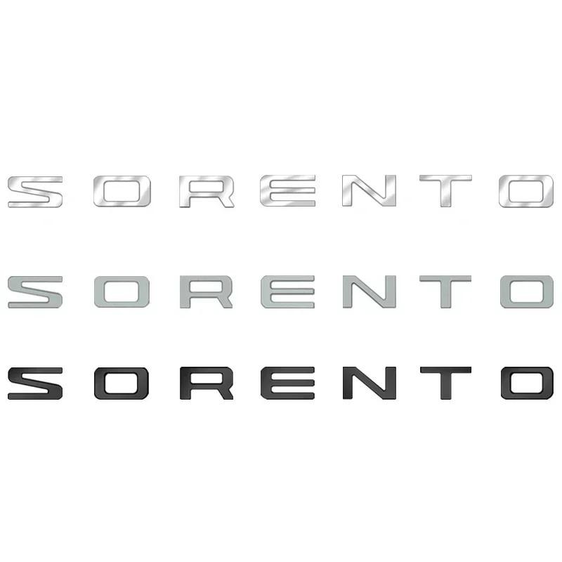 Metalowe Emblematy Litery Stylizacja Samochodu Naklejka Odznaka na Maskę Przednią Bagażnik Tylny Nadwozie dla KIA SORENTO RIO SOUL CEED Forte K3 K7 Akcesoria