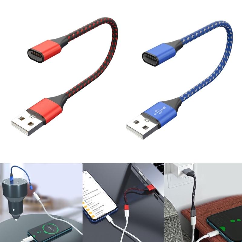 USB 2.0 Adapter Male to Type C Female Connector 480Mbps Data Sync for Laptop PC USB Chargers Extension Converter