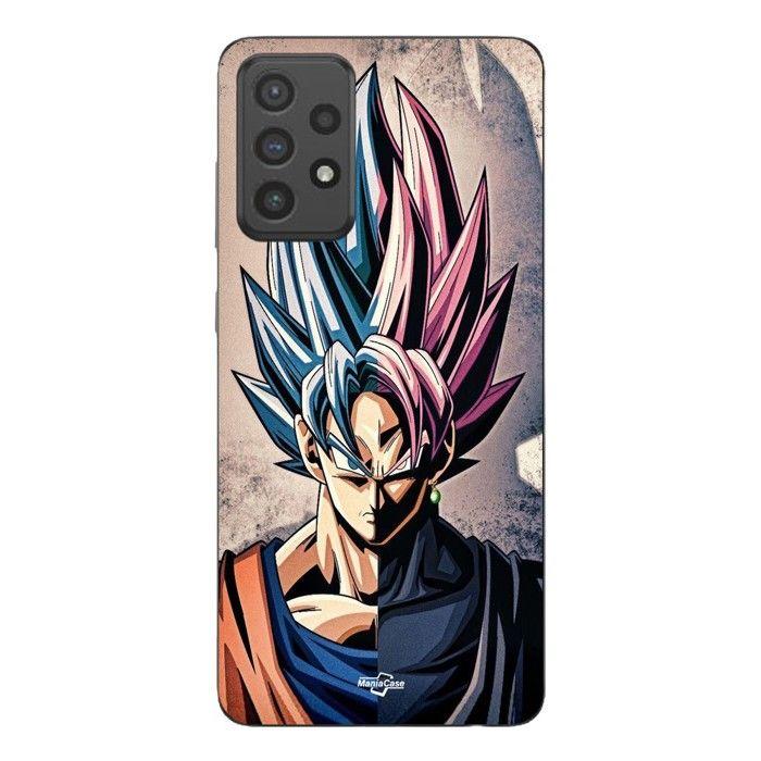 Coque de téléphone - MANIACASE - Samsung Galaxy A53 - Dragon Ball Z Super Goku SSJ - Silicone TPU - Noir