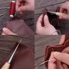 Wooden Handle Leather Stitching Tool Waxed Thread Sewing Awl DIY Leather Sewing Kit  Sewing