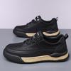 Men Artificial Leather Treking Footwear Low Cut Casual Shoes Retro Style Soft Sole Man Sneakers Versatile Walking Shoes Trainers
