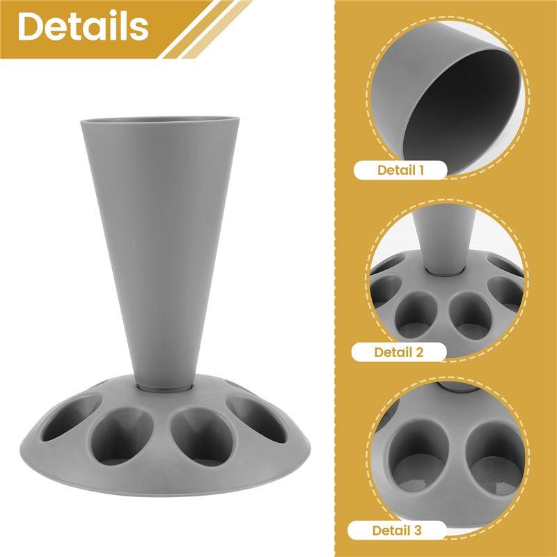 M-Modern-Piping Bag Holder With 8 Slots Nozzles, Plastic Pastry Bag Stand For Cake Decorating Kit A
