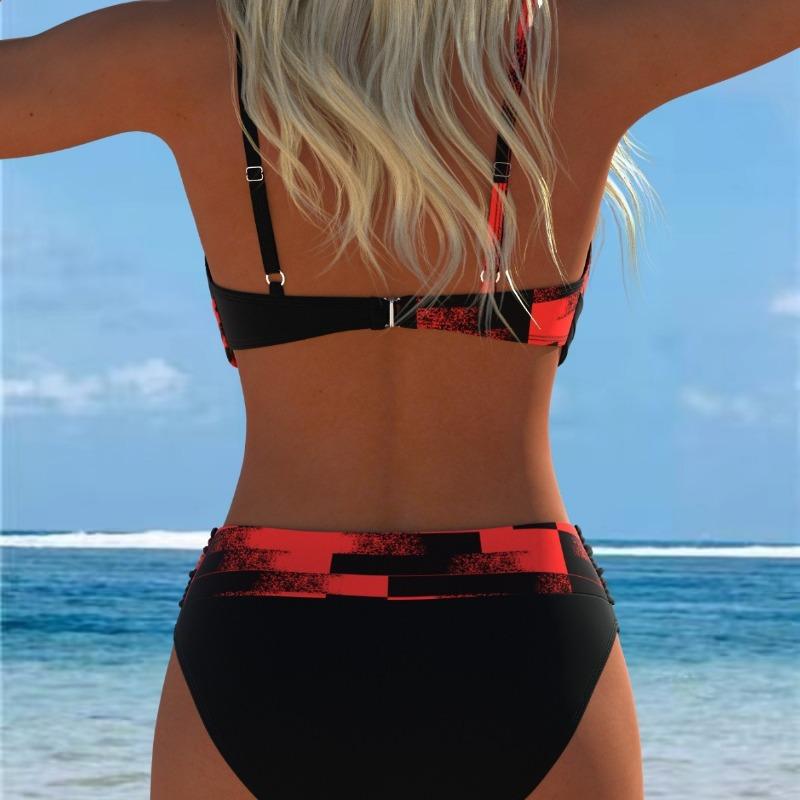 Nuevo Bikini Sexy con Abertura y Giro Bolso Pequeño para Reunir el Pecho Comercio Exterior para Trajes de Baño