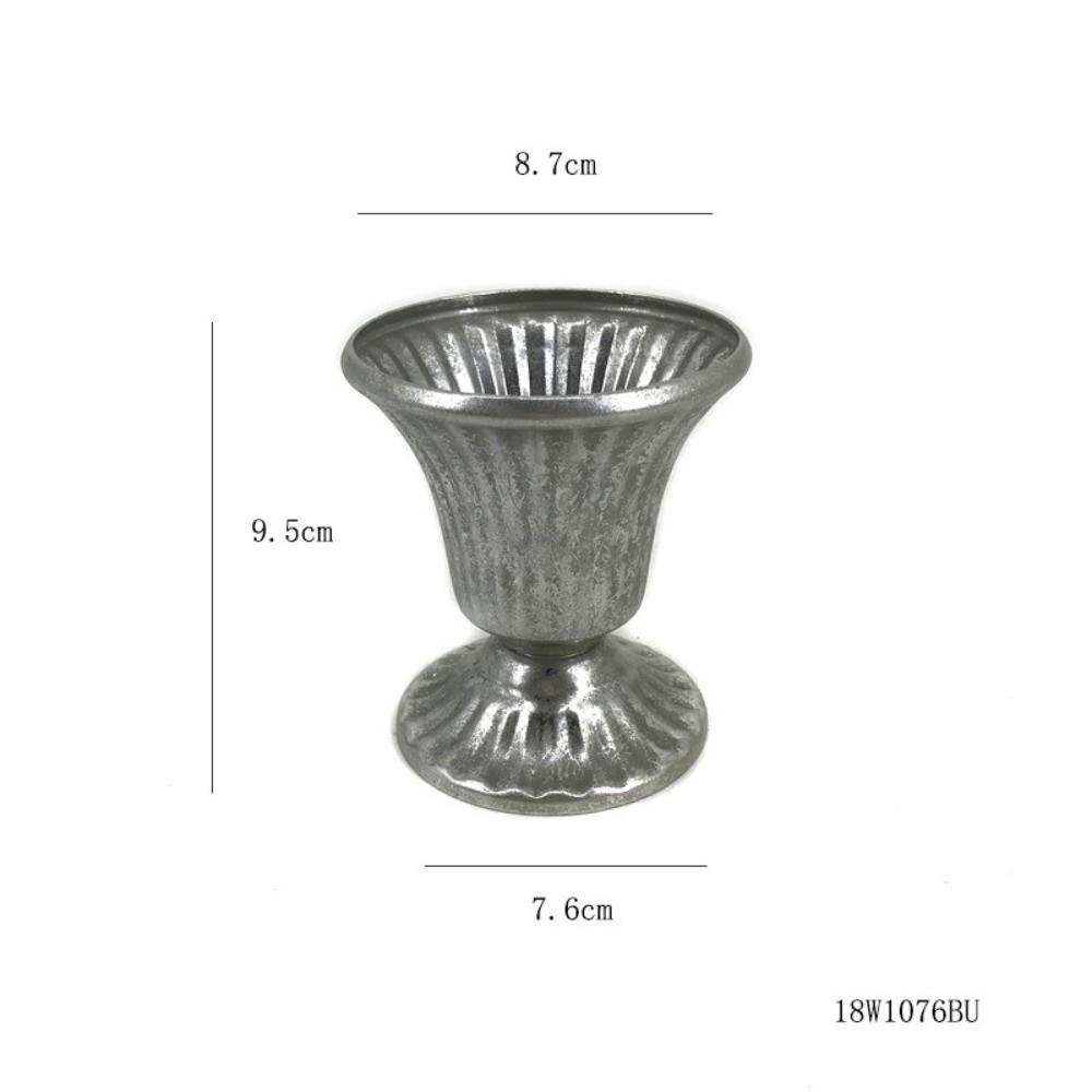 Silver European Flowerpot Classical Flower Planter New Iron Flower Vase  Flower Arrangement Style A