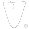 Rolo Chain Necklaces for Women Original 925 Sterling Silver Necklaces & Pendants Elegant Fine Jewelry Gift Colares S925
