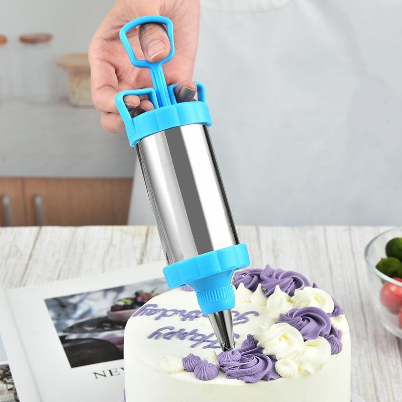 Stainless Steel Cookie Decorating Gun Sets Biscuit Press Maker Cream DIY Pastry Syringe Extruder Nozzles Kitchen Baking Tools