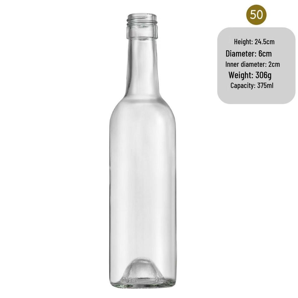 In-Stock Burgundy Green Glass Wine Bottle - Ideal for Red Wine, Liquor, Home Brewing, and Fruit Wine Storage