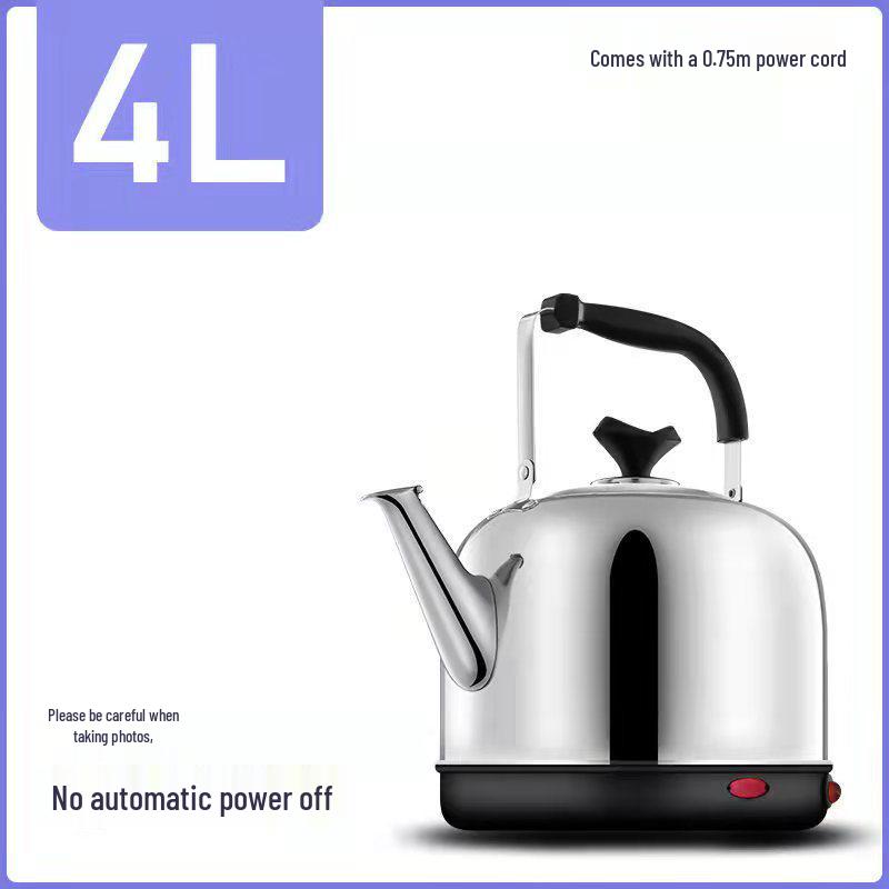 Large Capacity Stainless Steel Electric Kettle - Automatic Boiling Water & Tea Kettle