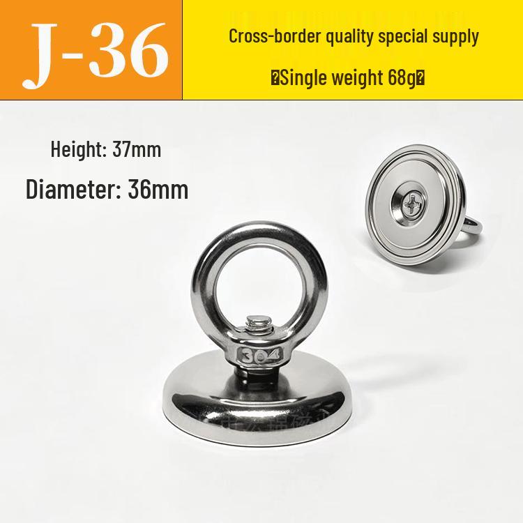 Heavy-Duty Underwater Salvage Magnet with Lifting Eye & Anti-Collision Suction Cup