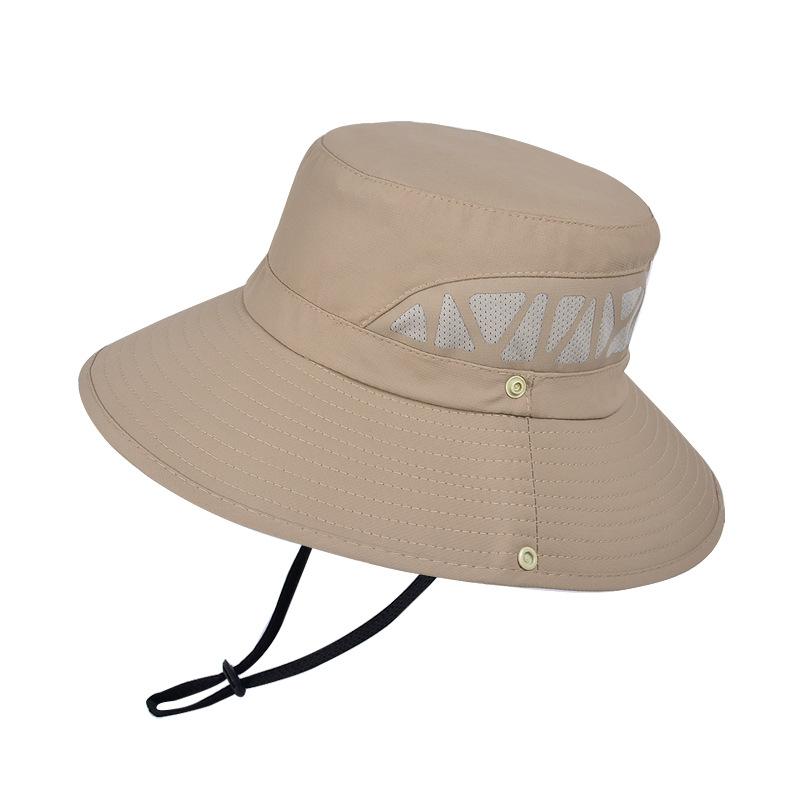 9250 Summer Big Brim Sun Hat Men Breathable Bucket Hat Outdoor Mountaineering Fishing Sun Hat