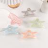 Hair Claw Hollow Five-Pointed Star Shape Hair Clip Medium Size Back Head Shark Hair Claw Anti-slip Teeth Strong Grip Hair