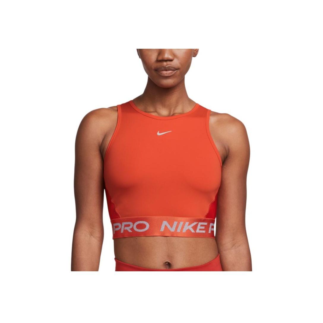 

Nike Pro Dri-Fit Удобная короткая модная универсальная спортивная майка для женщин, красные FB5588-633 S