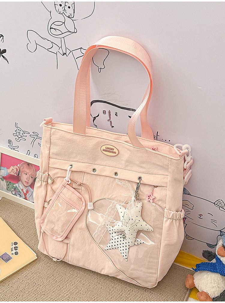 Zaino coreano ins Cartone Animato Casual Zaino Piccolo Fresco Borsa a Spalla Grande Capacità Zaino Scolastico per Studente di Scuola Media Zaino Versatile