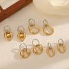 Geometric Stainless Steel Hoop Earrings For Women Summer Fashion Jewelry