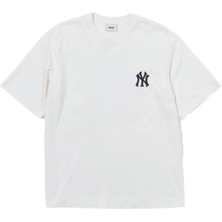 New MLB New York Yankees T Shirt Unisex Cream 3ATSM0344-50CRS