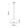 Lampa Wisząca Demino 1 E27 Szary Beton Lumilo 08.459.47