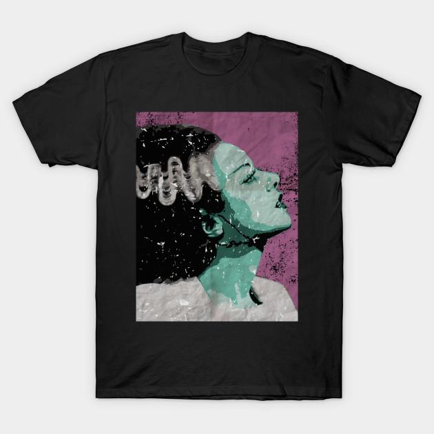 

Men Black Print T-shirt Golden Age Horror (Bride Of Frankenstein) No-Cut Transfer Paper Print Cotton Tshirt - Men s Summer Co... S разноцветный