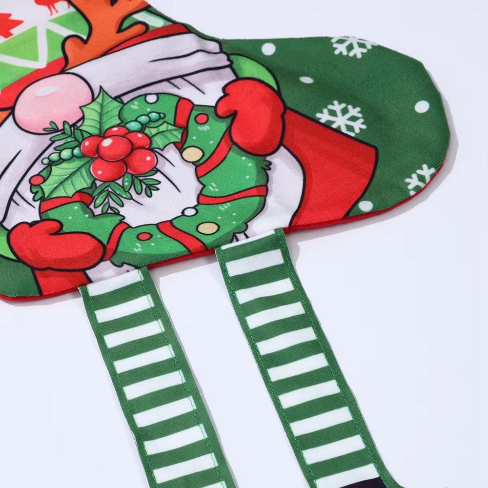 Personalizované vánoční ponožky Opakovaně použitelné vánoční dárkové tašky Vánoční dekorace Sáček na cukroví Domov