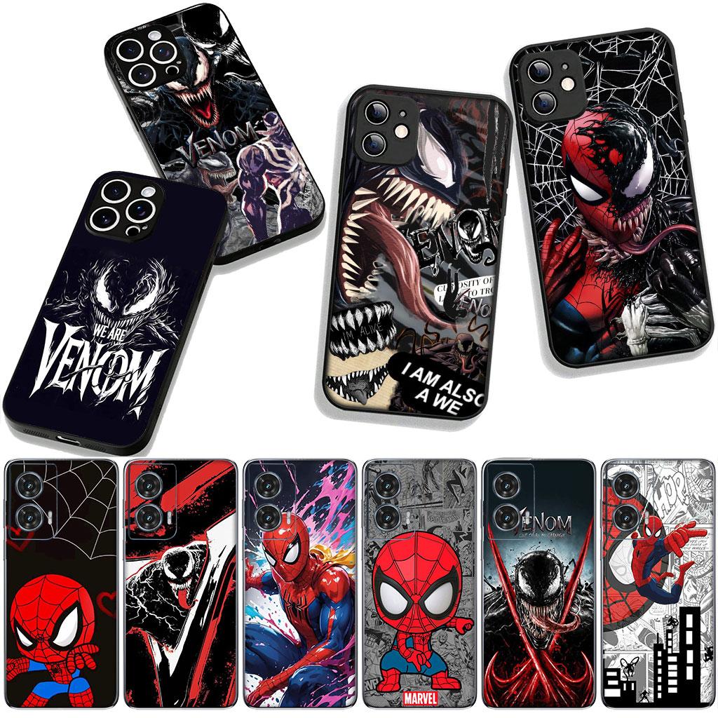 Spider Man Marvel Venom Spiderman Case for Motorola Moto G54 G05 G24 G45 G55 G75 G85 G15 G57 G86 Power Edge 50 30 Fusion neo Pro