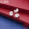 Xiaomi 925 Sterling Silver Delicate Round Zirconia Earrings for Women, Fashionable Party Wedding Jewelry Party Gift