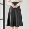 Morris Coming Home Women Faux Leather Flare Long Skirt M2602sk604a