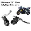 1 pair Motorcycle 7/8'' 22mm Left/Right Brake Lever For 47cc 49cc 2 Stroke Pocket Dirt Bike Moped Gas Scooter Mini Moto Parts