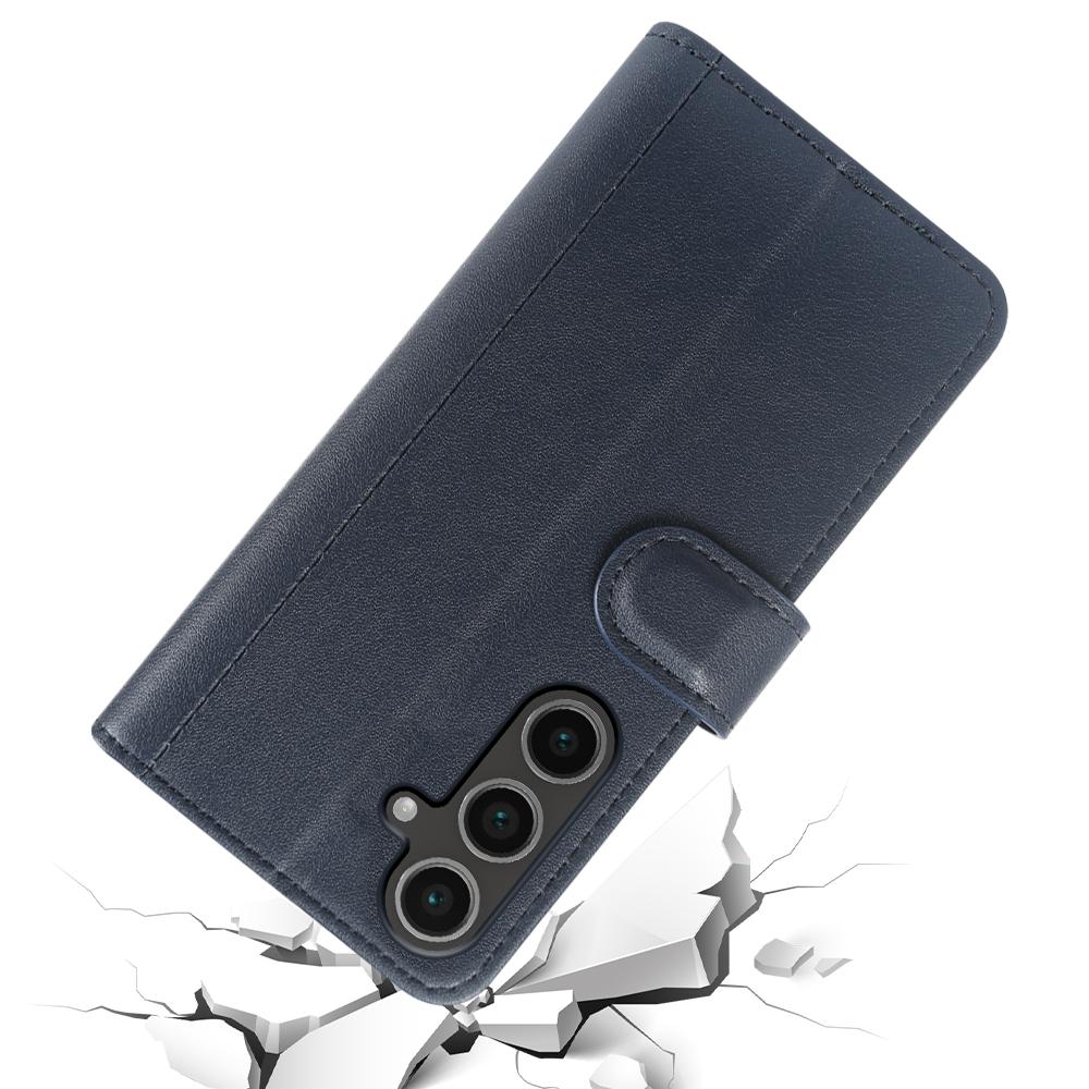 For Samsung Galaxy S24 FE Case Genuine Split Leather Phone Cover with Wallet Stand