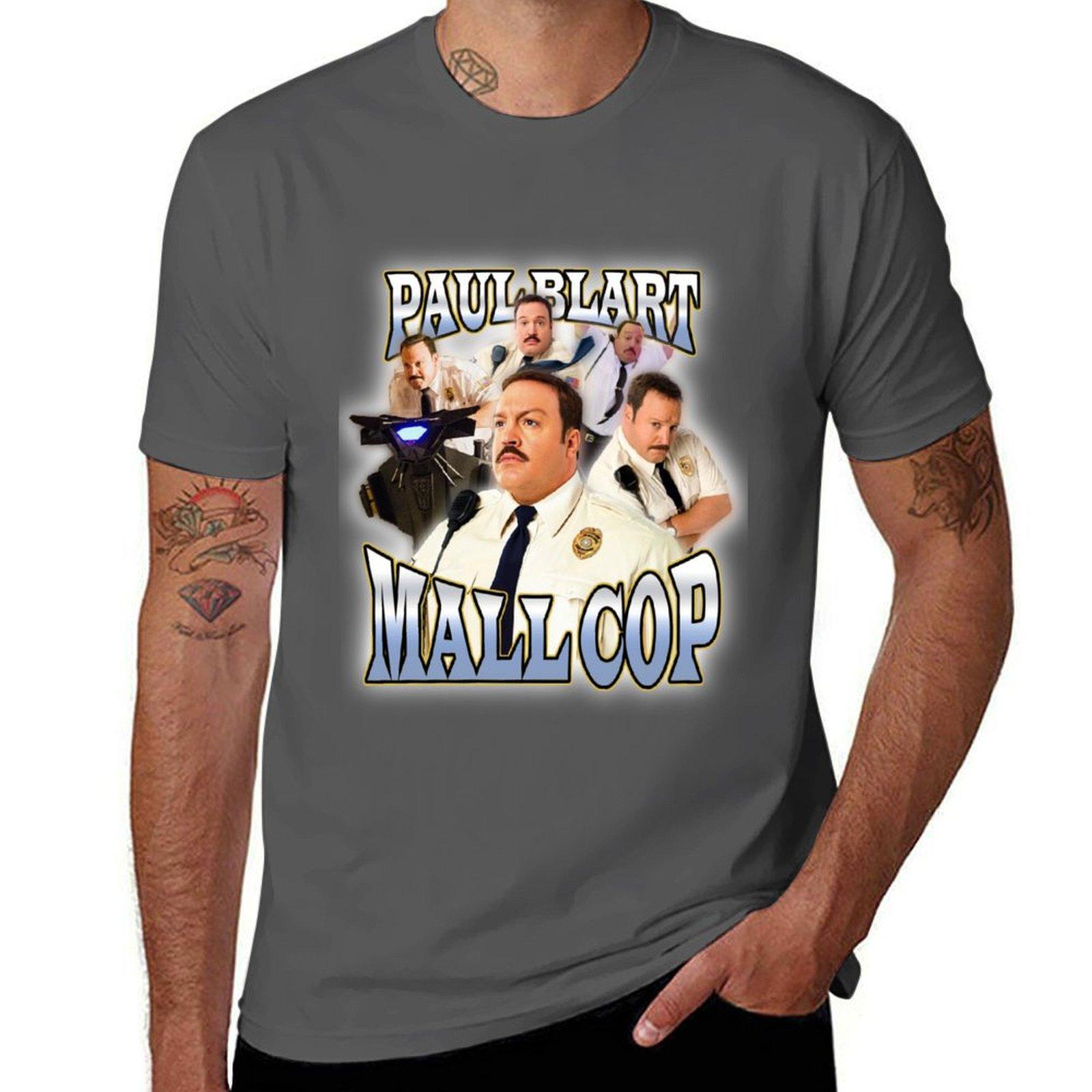 

90s Vintage Tee Paul Blart Mall Cop Funny Tshirt T-Shirt man graphic t shirt anime tshirt T-Shirt 4XL