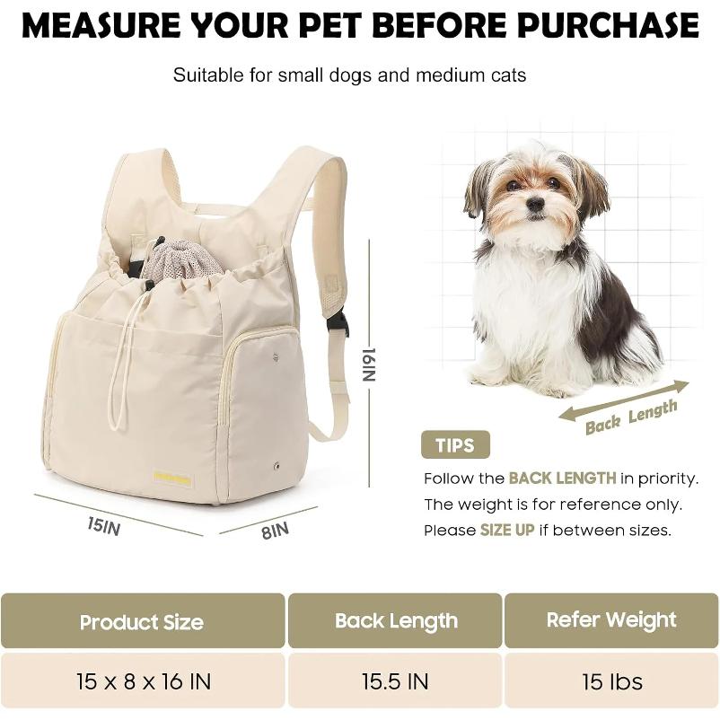 Pet Travel Chest Backpack Large Capacity Portable Breathable Handbag Outdoor Travel Cat and Dog Bag