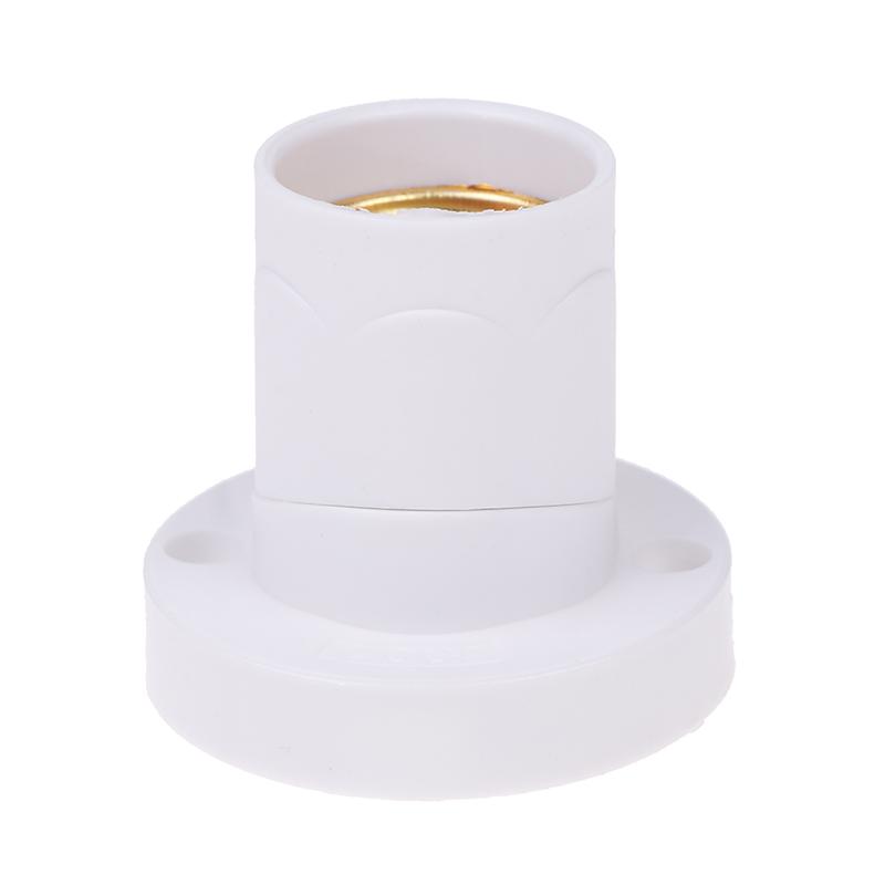 

1pcs Rotatable Straight Oblique E27 Lamp Holder 10A Flat Screw Led Lighting Bulb Head Base 230V White