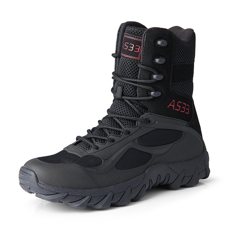 Men's Tactical Military Jungle Hiking Boots – Non-Slip, Wear-Resistant, High-Top Outdoor Mountaineering and Desert Work Shoes.