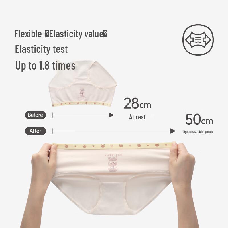 Fenteng Women's Pure Cotton Antibacterial Mid-Waist Briefs
