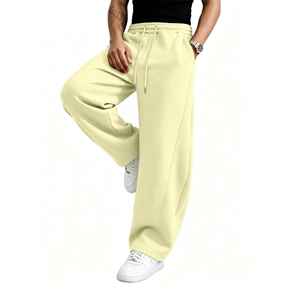Herren Freizeit Jogginghose mit geradem Bein, elastischem Bund und Kordelzug für den täglichen Gebrauch