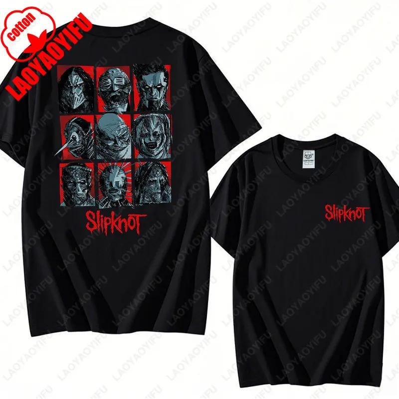 

Vintage SSlipknots Prepare for Hell Tour Black Cotton Tshirt Heavy Metal Rock Band Men Women Hip Hop Aesthetic Graphic Tshirts 3XL