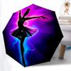 1pc Dance Art Automatic Folding Umbrella - 8-Rib Compact Travel Umbrella Durable & Portable for Outdoor Use, Perfect Gift for Birthdays006