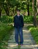 Ordinary People Re : Leather Collar French Shacket [Navy]