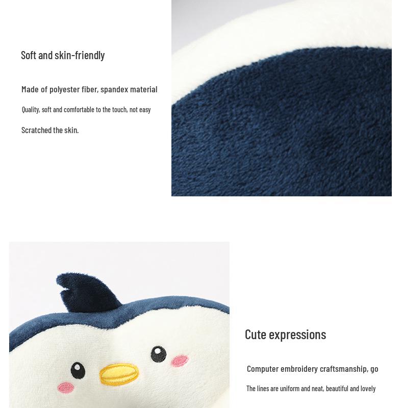 Cartoon U-shaped Neck Support Pillow - Crystal Velvet & PP Cotton