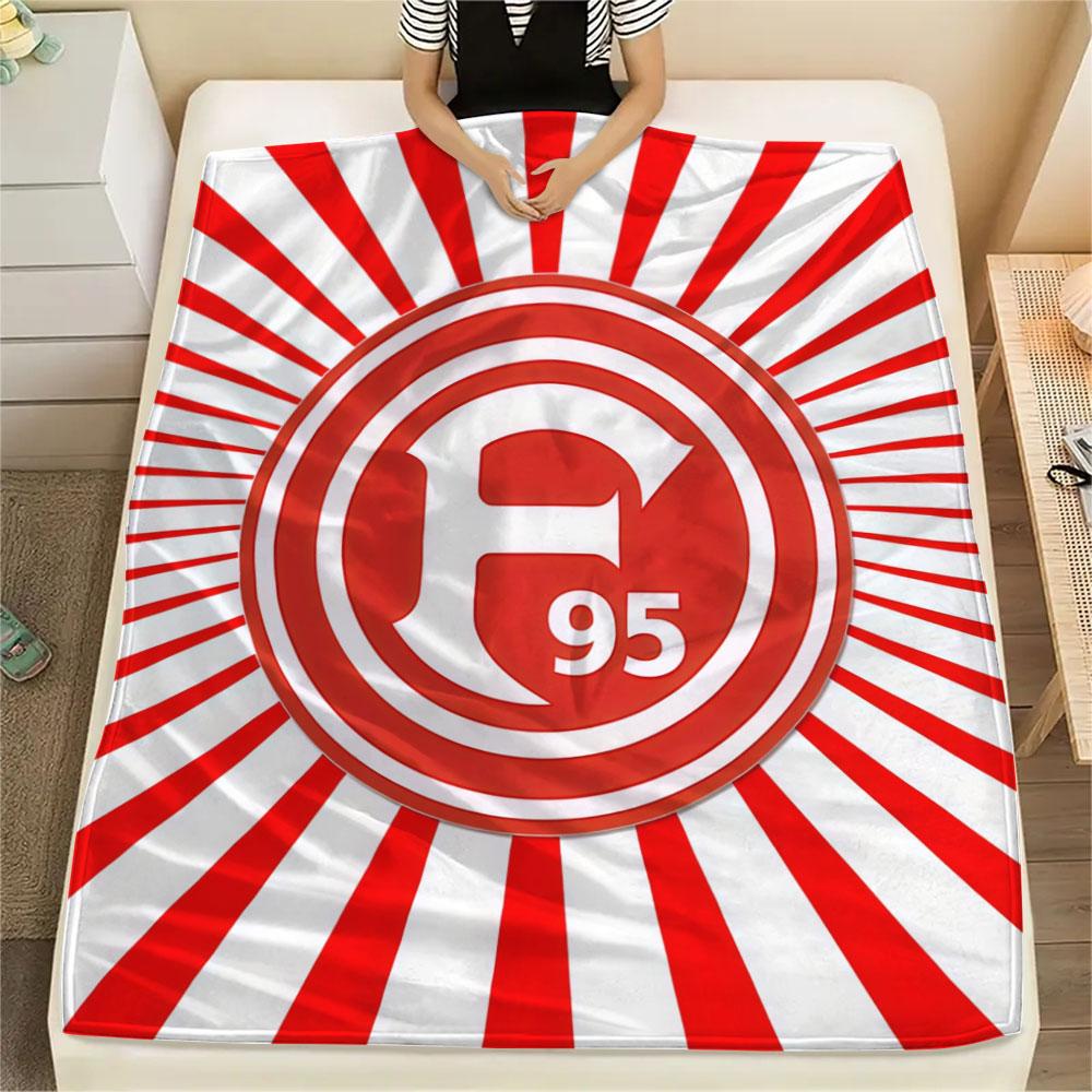 Fortuna Düsseldorf Logo Flanelldecke, Hohe Qualität, Bequem für alle Jahreszeiten, Heimdekoration, Wärme und Komfort