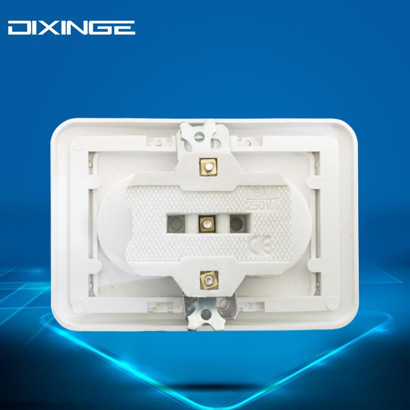 European 2P Power Socket with ABS Panel and Ceramic Base