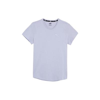 Solid Color Outdoor Casual Sports Crew Neck Short Sleeve T-Shirt Women Tops Light-Purple 674076-61