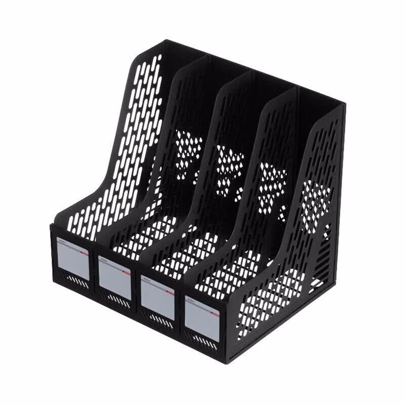 

M&G Black Four-Compartment File Holder