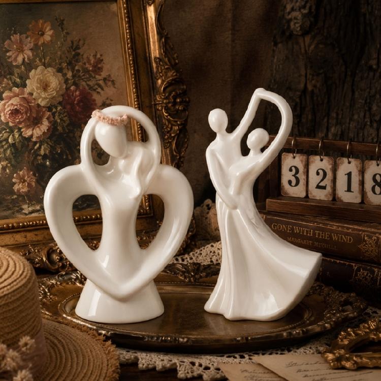 Flexible Figure Casting Forms, 4 Piece Couple Theme Set for Candle Projects with Gypsum Epoxy and Paraffin Pouring Use for Display Work